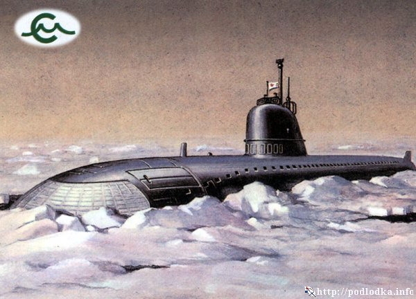 ПЛ проекта 627 А во льдах