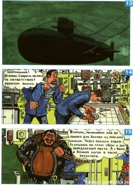 Подводная лодка и рыболовные сети