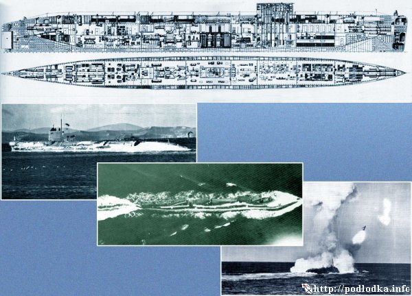 Атомный ракетоносец проекта 659. Схема. Общий вид. Запуск ракеты